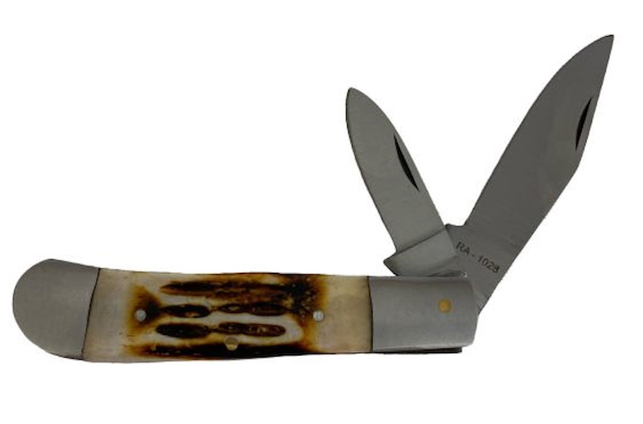 (image for) Pocket 4" Bone handle 2 blade folding knife